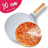 FineGoods® Pizzaschep voor BBQ - Pizza Schep, Pizzaspatel & Taartschep - Inclusief Recepten E-Book