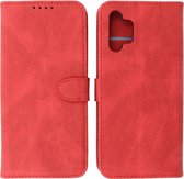 Samsung Galaxy A32 4G Hoesje - Portemonnee Book Case - Kaarthouder & Magneetlipje - Kunstleer - Rood