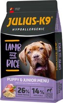 Julius-K9 - Lamb & Rice - Hypoallergeen hondenvoer voor pups en jonge honden - hondenbrokken op lam & rijst basis - geschikt voor alle rassen - 3kg