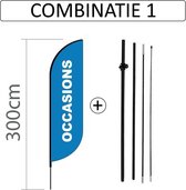 Beachflag Convex S - 60x240cm - OCCASSIONS - COMBI 1
