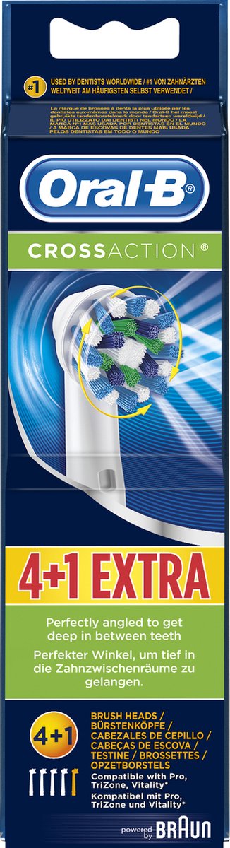 Oral-B CrossAction opzetborstel EB 50 - 4+1 extra