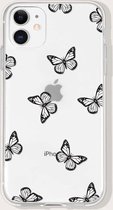 iphone 11 pro max - hoesje case - vlinders butterflies - transparant - populair