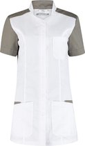 Haen / Ballyclare Dames Zorgjas STRETCH Terra 74157 Wit / Olijfgroen - Maat M