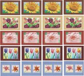 20 Cards & Crafts Bloemen Wenskaarten Zonder Tekst - Aquarel / getekende kaarten - 13,5x10cm - Gevouwen met enveloppen
