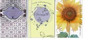 3 Cartes de vœux de vœux de Luxe avec Enveloppes - 12x17cm - Cartes pliées