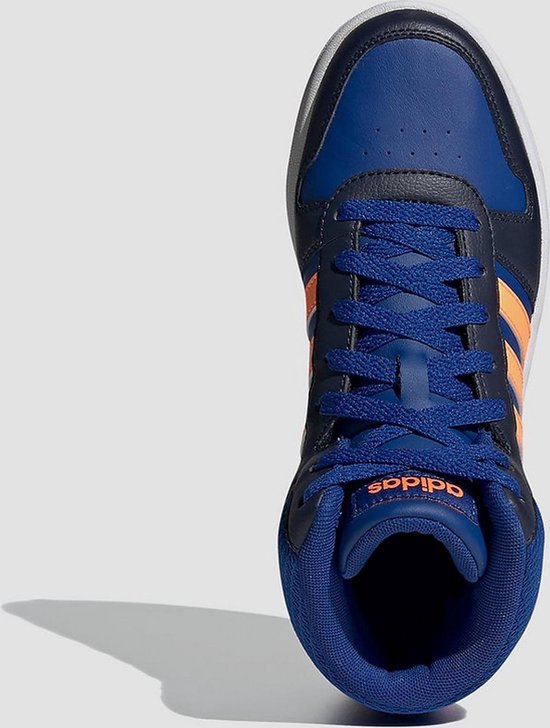 Adidas Hoops Mid 2.0 Sneakers Blauw/Oranje Kinderen - Maat 37 - Kerstcadeau - adidas