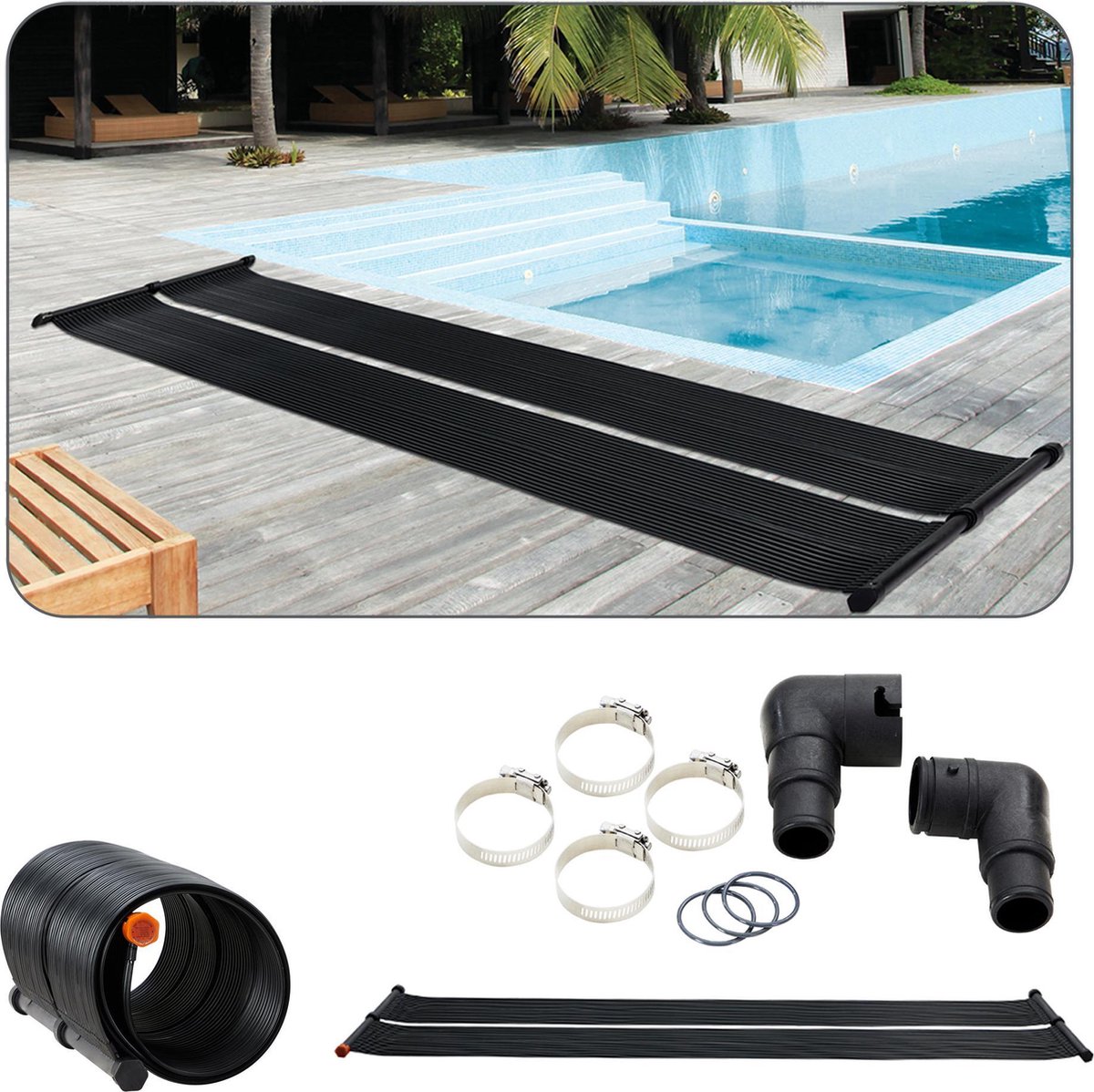 tillvex Chauffage Solaire pour Piscine 76 x 600 cm