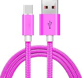 All Round Products USB-A naar USB-C oplaad kabel - 2meter lang - Pink