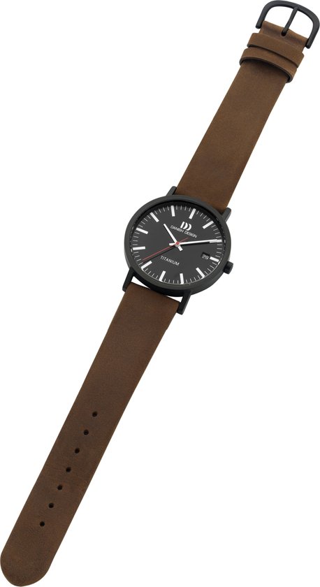 Danish Design Rhine Medium Watch - Montre homme Danish Design - Zwart - Diamètre 35 mm - Titane