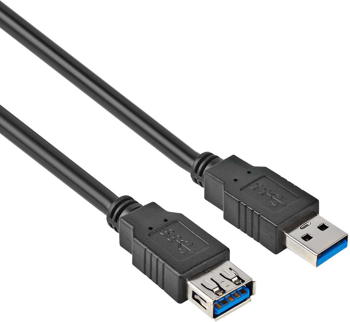 USB verlengkabel 3.0 - Zwart - 1 meter - Allteq