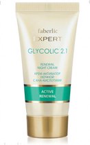 Activerende nachtcrème met AHA-zuren, glycolic zuur, fruit zuur, werkt tegen pigmentatie, pigment vlekken, acne, rimpels, vette huid, grofte poriën, effectieve gezicht crème tegen veroudering