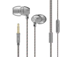 UiiSii HM7 - In Ear - Oortjes met draad en microfoon - 120cm- 3,5mm Audiokabel - Grijs