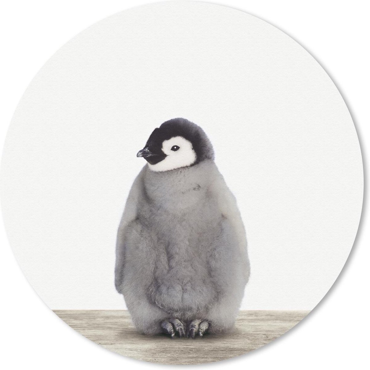 Muismat rond 30x30 cm - Mousepad Pinguïn - Dieren - Baby - Ronde muismatten