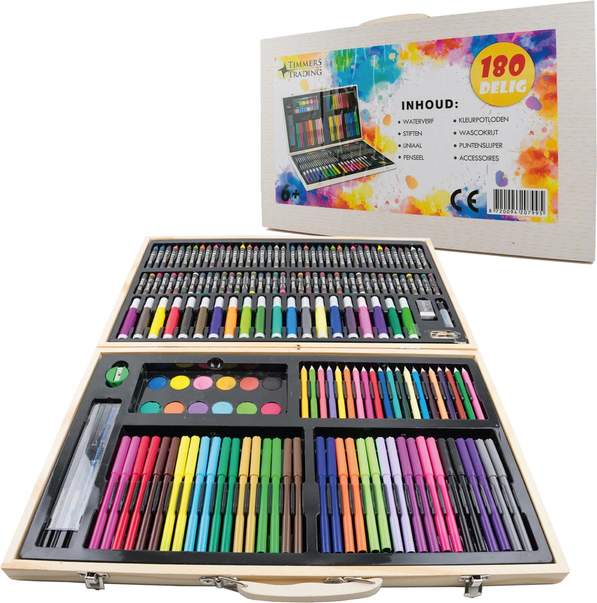 Boîte de 180 Crayons de Couleur pour dessin, Avec Crayons l