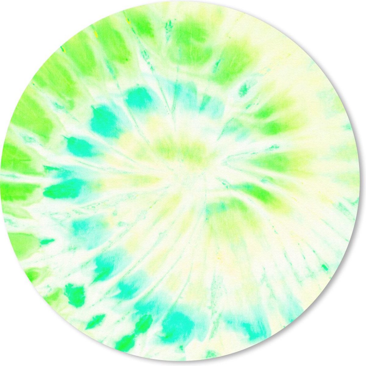Muismat rond 50x50 cm - Mousepad Zomer - Tie dye - Wit - Ronde muismatten