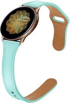 Smartwatch bandje - Geschikt voor Samsung Galaxy Watch 46mm, Samsung Galaxy Watch 3 45mm, Gear S3, Huawei Watch GT 2 46mm, Garmin Vivoactive 4, 22mm horlogebandje - PU leer - Fungus - Dun - G