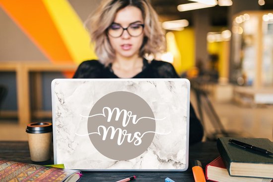 Sticker pour ordinateur portable - 15,6 pouces - Proverbes - Mr Mrs - Mariage - Citations