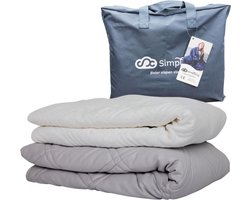 Verzwaringsdeken Set 6 KG Weighted Blanket Beter Slapen – Wasbare Warme Hoes – 200 x 140 – Wit