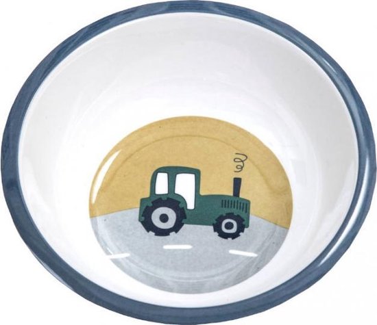 Smallstuff tractor voertuigen kinderservies geschenkset - kom + tuitbeker + lepel van Smallstuff — afbeelding 4
