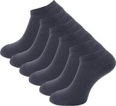 6 paires de chaussettes baskets en éponge - SQOTTON - Anthracite - Taille 43-46