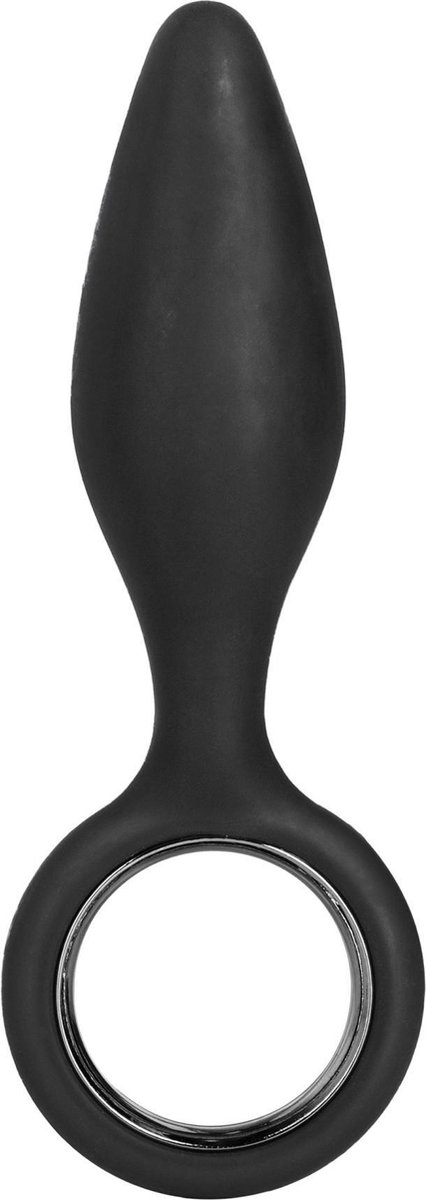 Goedkoopste Zwarte Siliconen Buttplug - 15.6 cm