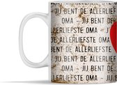 Mok - Moeder cadeau - Oma - Allerliefste oma - Vintage - 350 ml - Beker