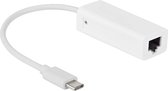 USB C netwerkadapter - Wit - 0.15 meter - Allteq