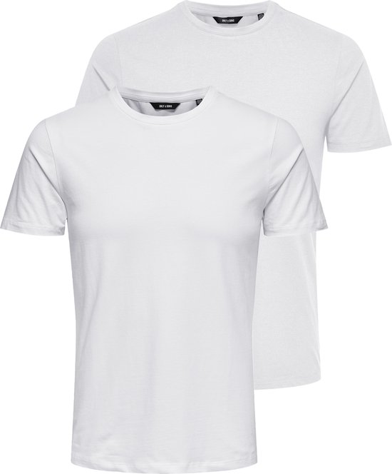 ONLY & SONS ONSBASIC SLIM O-NECK 2-PACK NOOS T-shirt Homme - Taille XXL