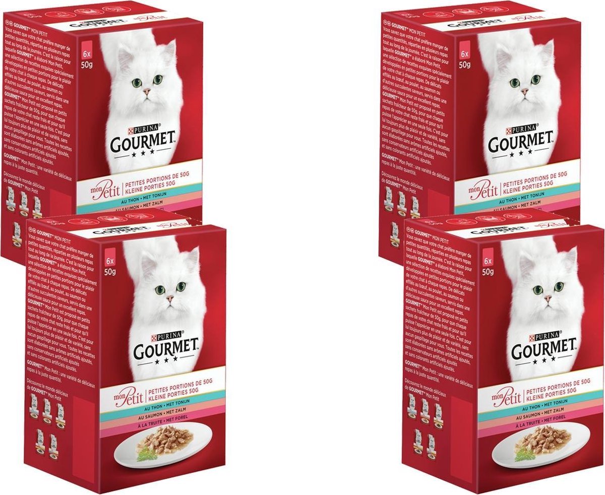 Gourmet Mon Petit 6x50 g - Kattenvoer - 4 x Vis
