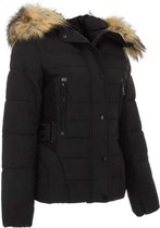 dames jas winterjas zwart