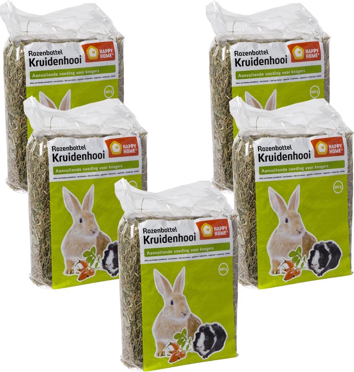 Happy Home Kruidenhooi 500 g - Ruwvoer - 5 x Rozenbottel