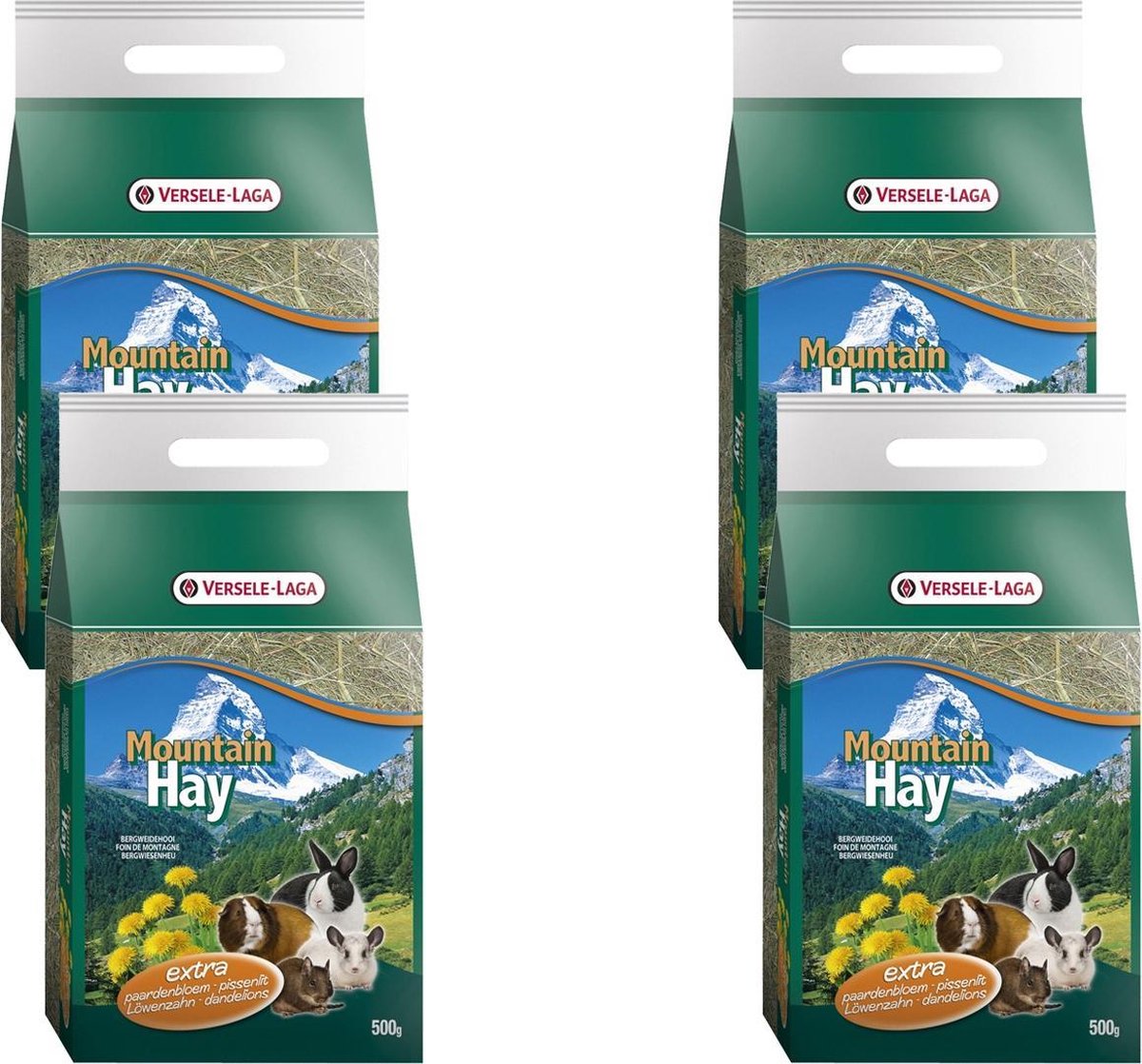 Versele-Laga Bergweidehooi 500 g - Ruwvoer - 4 x Paardebloem