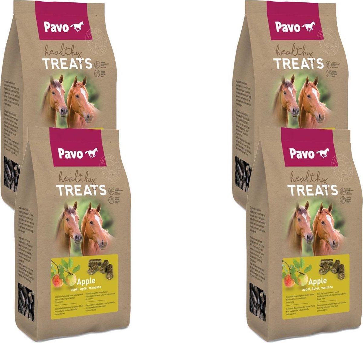 Pavo Healty Treats 1 kg - Paardensnack - 4 x Appel