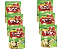Bonzo Beggin Strips Bacon - Hondensnacks - 6 x Bacon 120 g