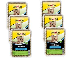Gimcat Soft-Gras - Kattensnack - 6 x Natuur 100 g