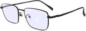 Blauwebril Computerbril - Blauw Licht Bril - Anti Blauw Licht Glazen - Unisex - Mat Zwart - Blauw licht bril zonder sterkte - Computerbril