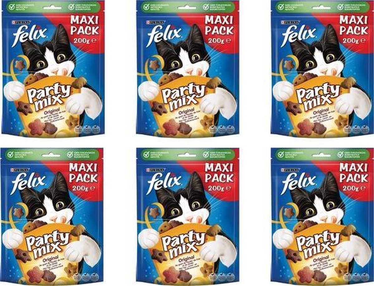 Felix - Party mix Original - Kattensnack - Per 2 Zakjes van 200g