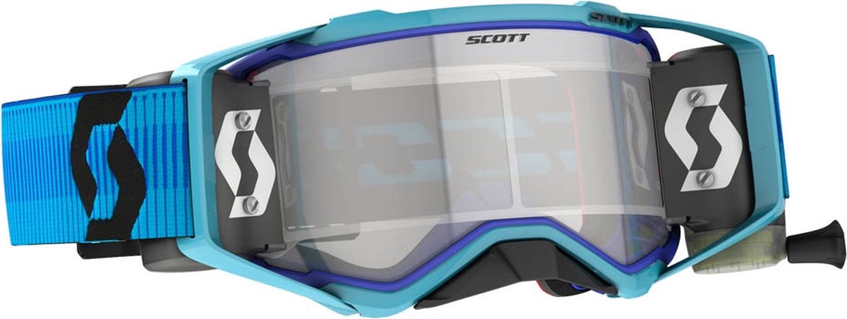 Scott Prospect - Motocross Enduro Downhill Bril Met Roll Off Systeem - Blauw Zwart