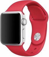 Watch Bandje ook geschikt voor Apple Watch / Watch Band/ Ook geschikt voor Series 1 2 3 4 5 6 SE / Sport / Siliconen / Armband / Roestvrij / 42 mm / 44mm / - Rood - Red