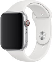 Watch Bandje ook geschikt voor Apple Watch / Watch Band/ Ook geschikt voor Series 1 2 3 4 5 6 SE / Sport / Siliconen / Armband / Roestvrij / 42 mm / 44mm / - Wit - White