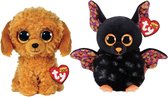 Ty - Knuffel - Beanie Boo's - Golden Doodle Dog & Halloween Bat