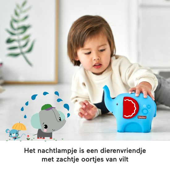 Fisher-Price LED lampje Olifant - Nachtlampje - Bedlampje - Babykamer van Fisher-Price — afbeelding 4