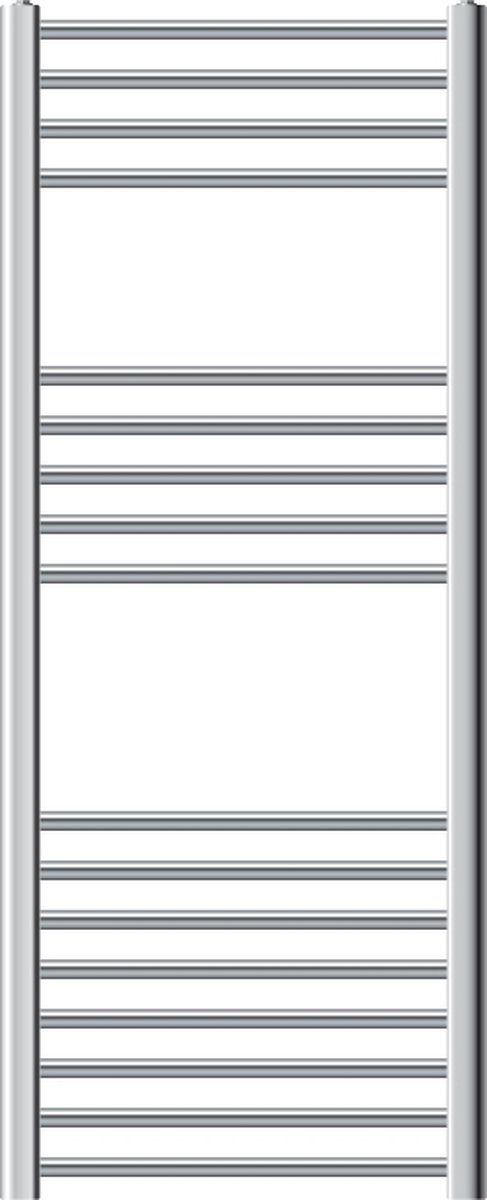 Badkamerradiator Sahara 500x1200 mm chroom gebogen met zijaansluiting