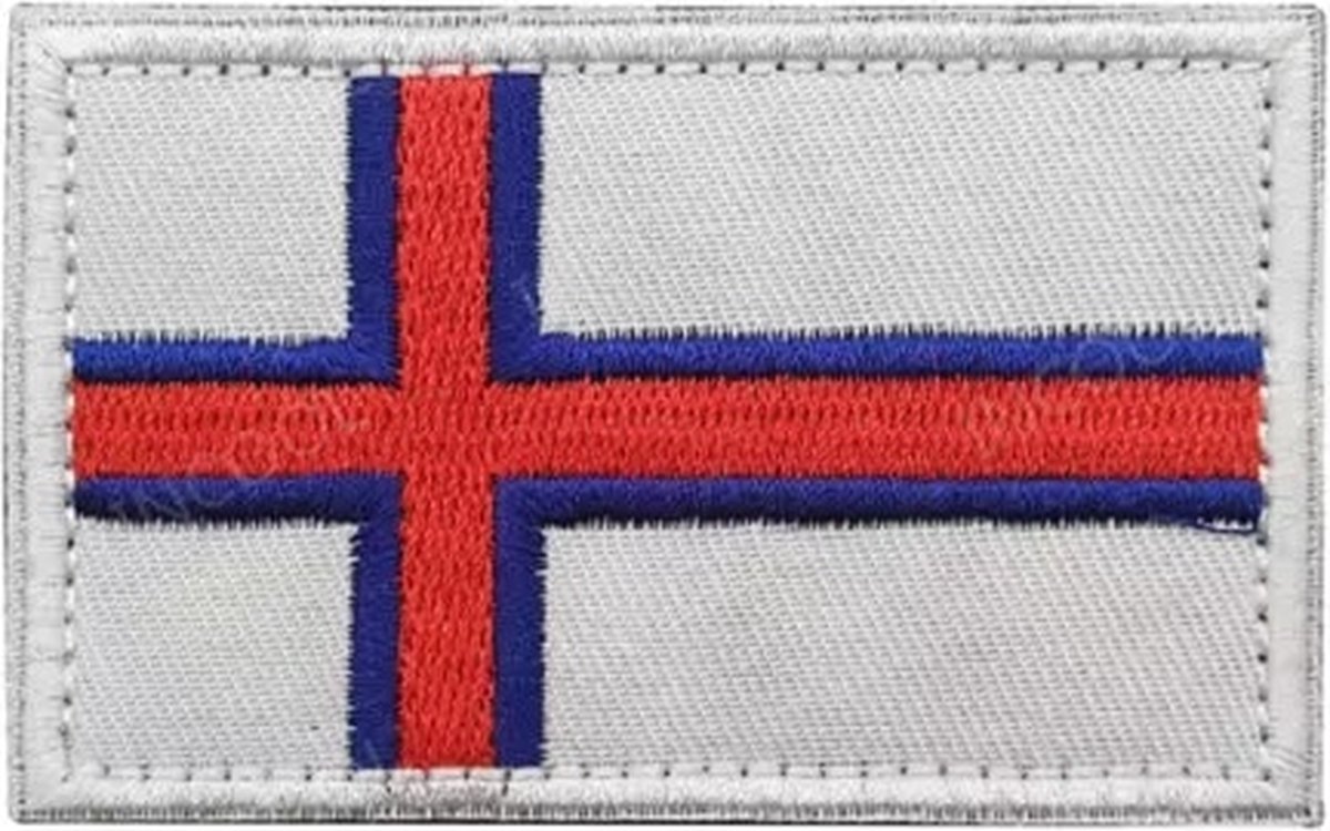 AuBor ®. Patch Scandinavië, Faeröer eilanden 75mm x 50mm