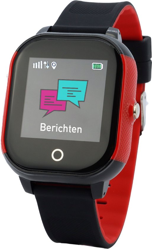 One2track connect go - kinder gps smartwatch - rood/zwart - gps met belfunctie - gps horloge kind