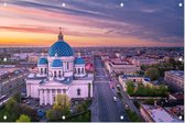 Russisch-orthodoxe Drievuldigheidskathedraal in Sint-Petersburg - Foto op Tuinposter - 60 x 40 cm