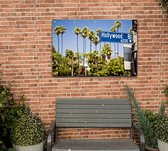 Palmbomen op Hollywood Boulevard in Los Angeles - Foto op Tuinposter - 120 x 80 cm