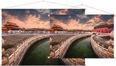 De Gouden Waterstroom in de Verboden Stad in Beijing - Foto op Textielposter - 90 x 60 cm
