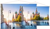 Sint-Basiliuskathedraal op het Rode Plein in Moskou - Foto op Textielposter - 45 x 30 cm