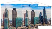 De bouwput van de Londen Financial District skyline - Foto op Textielposter - 120 x 80 cm